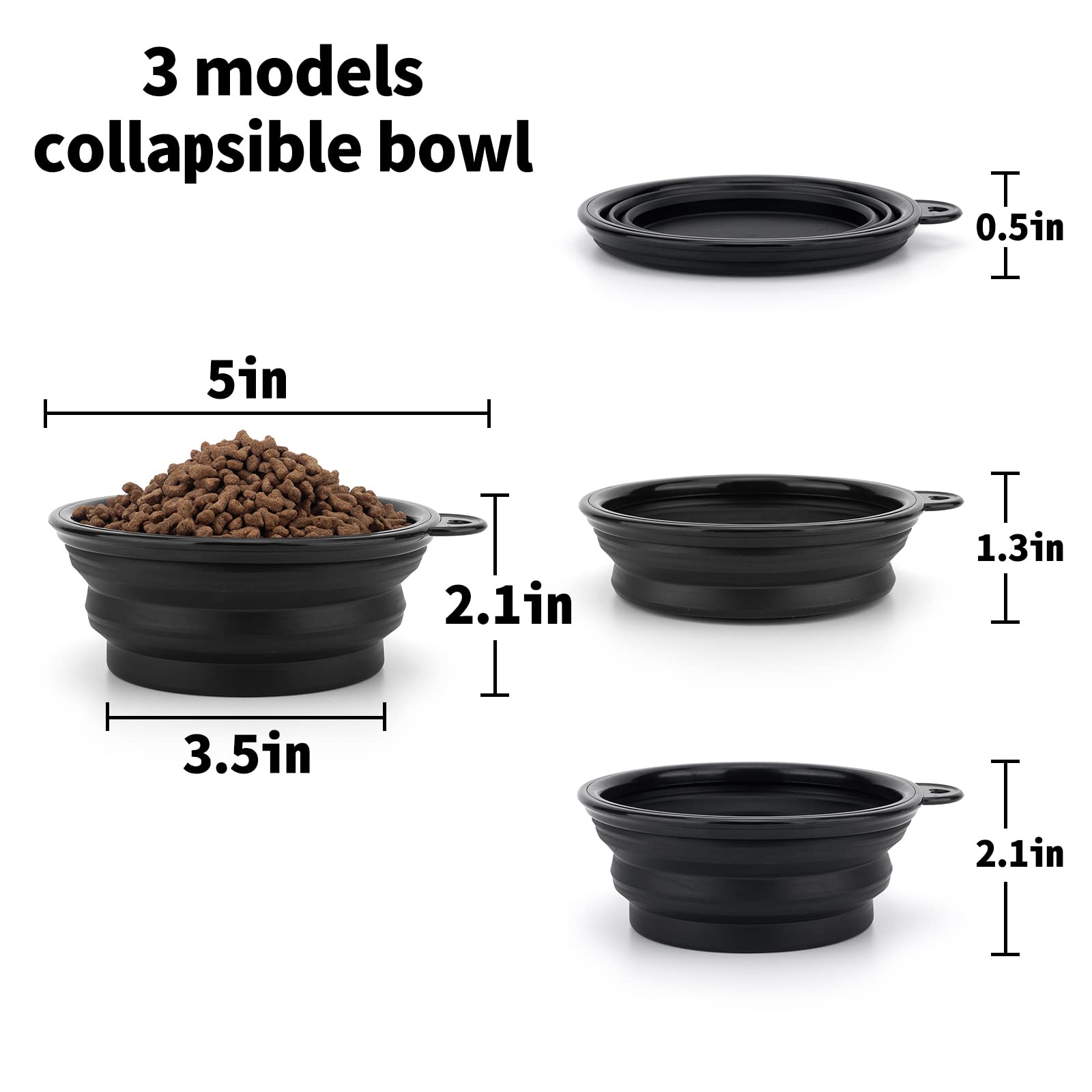 Collapsible Travel Pet Bowls Set