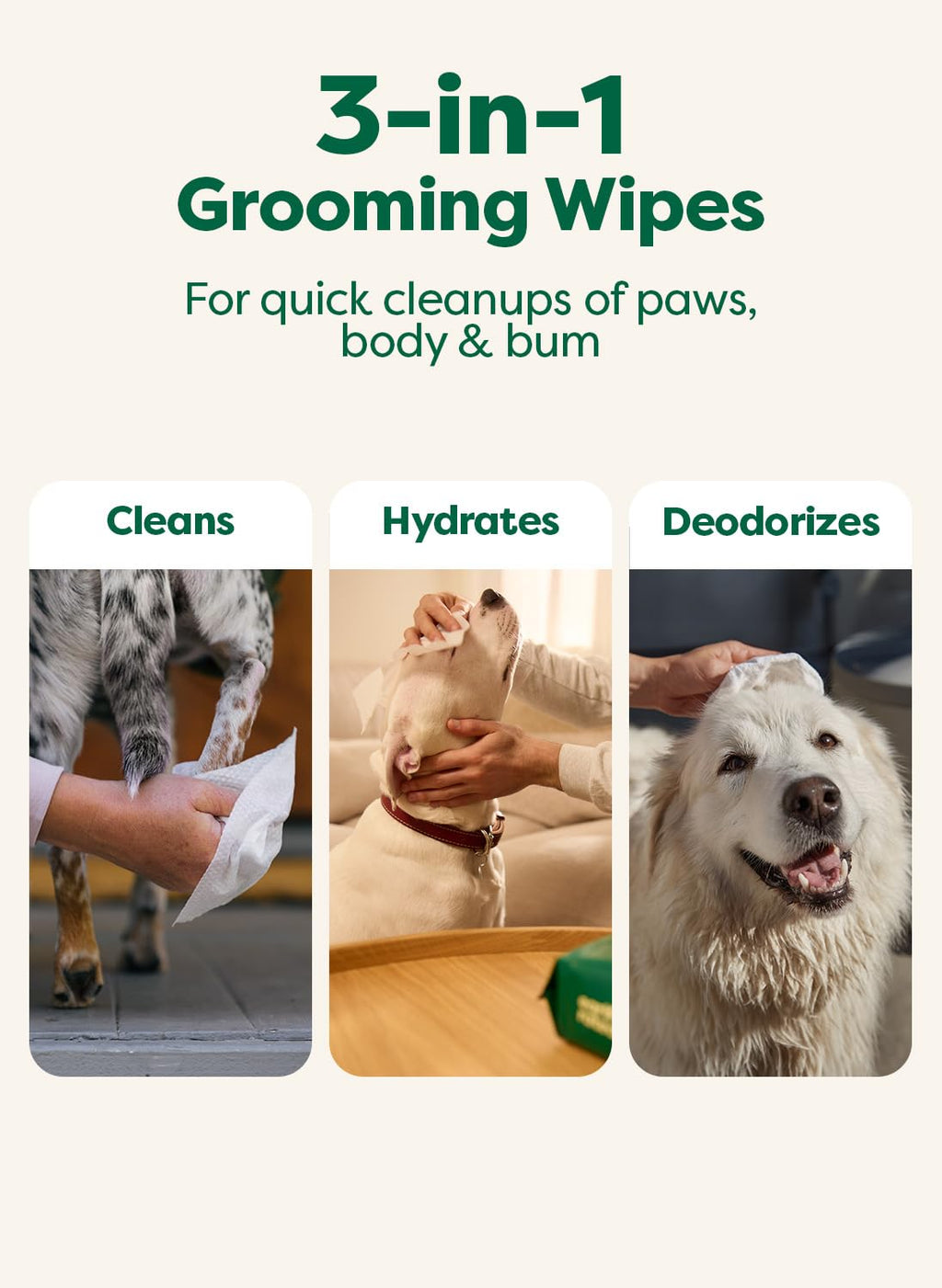 Hypoallergenic Pet Cleaning Wipes