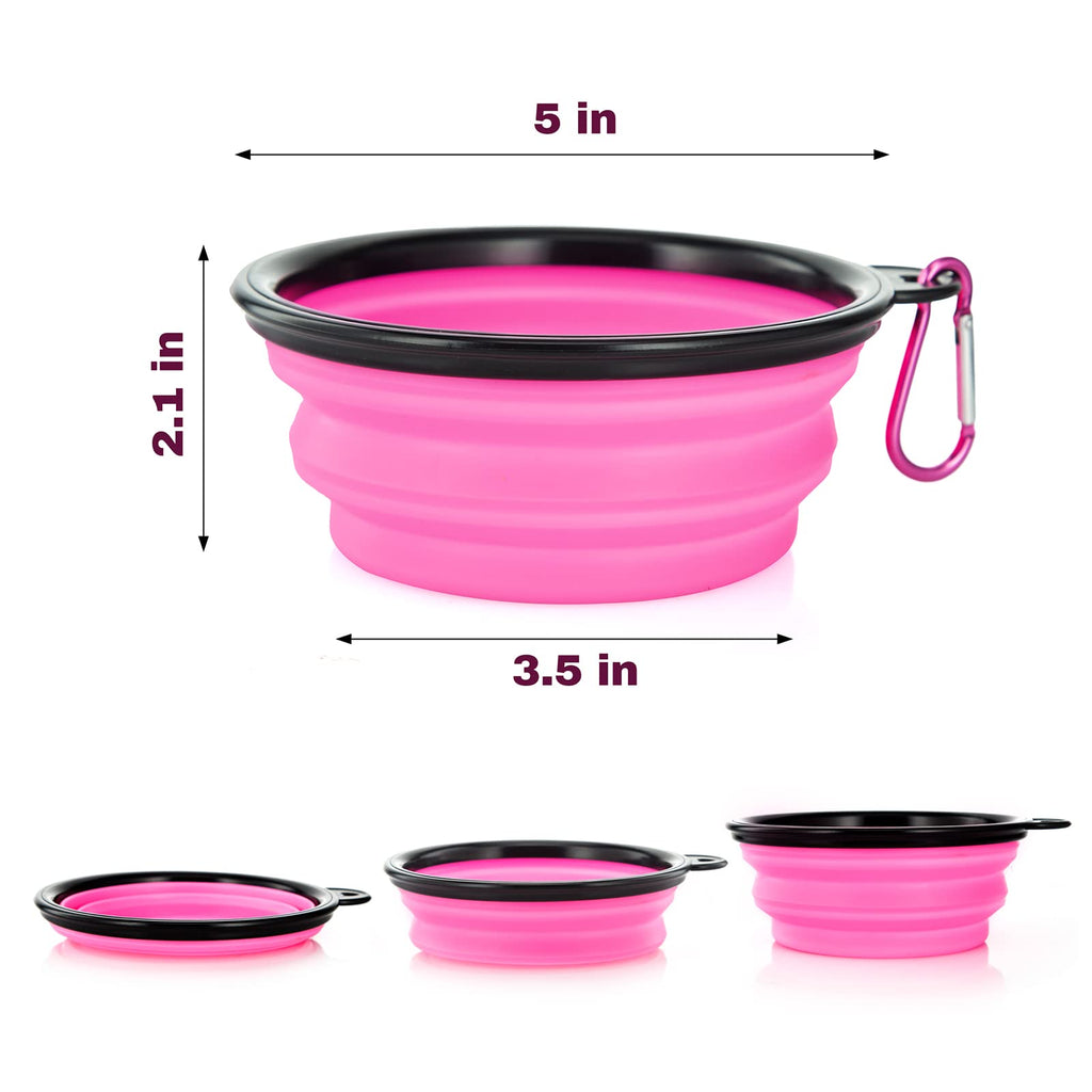 Collapsible Pet Travel Bowls Set