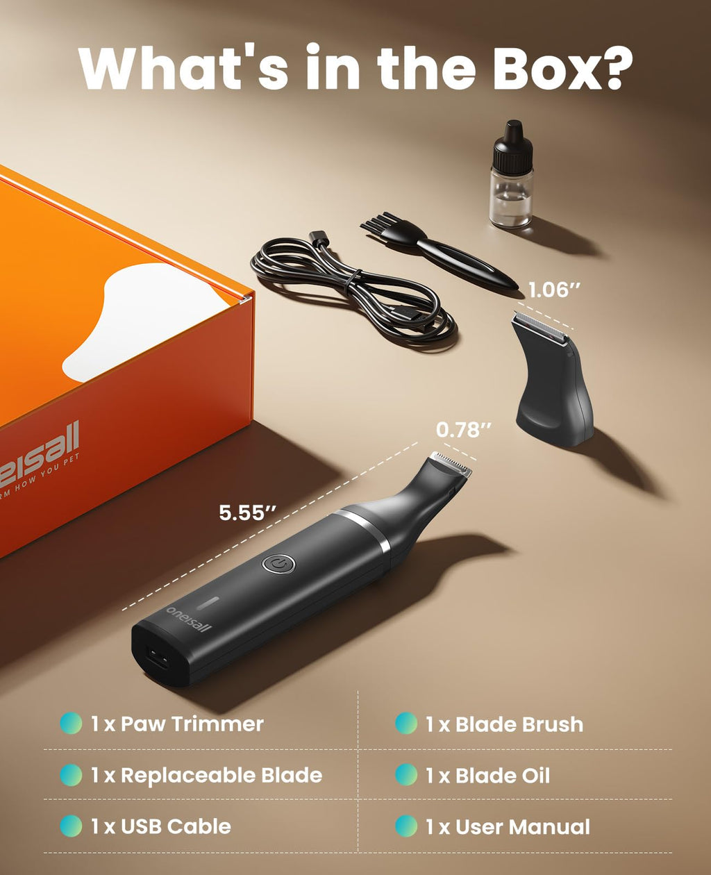 Cordless Pet Paw Trimmer
