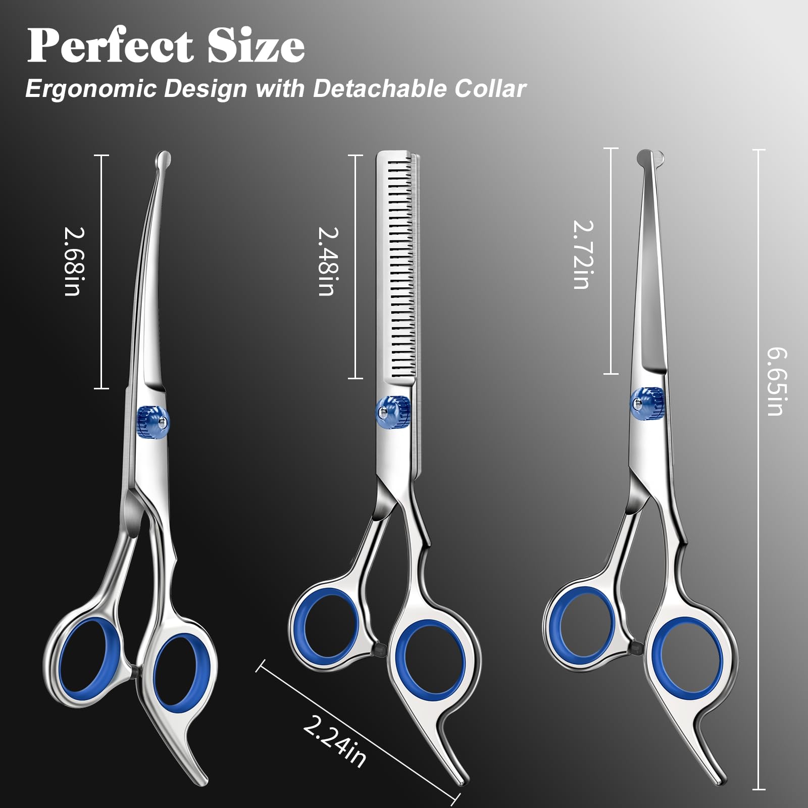 4-in-1 Pet Grooming Scissors Kit