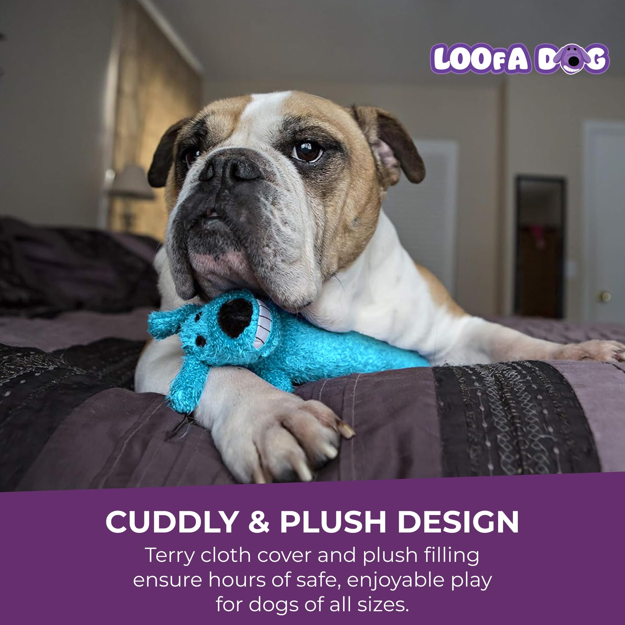 Squeaky Reindeer Plush Dog Toy