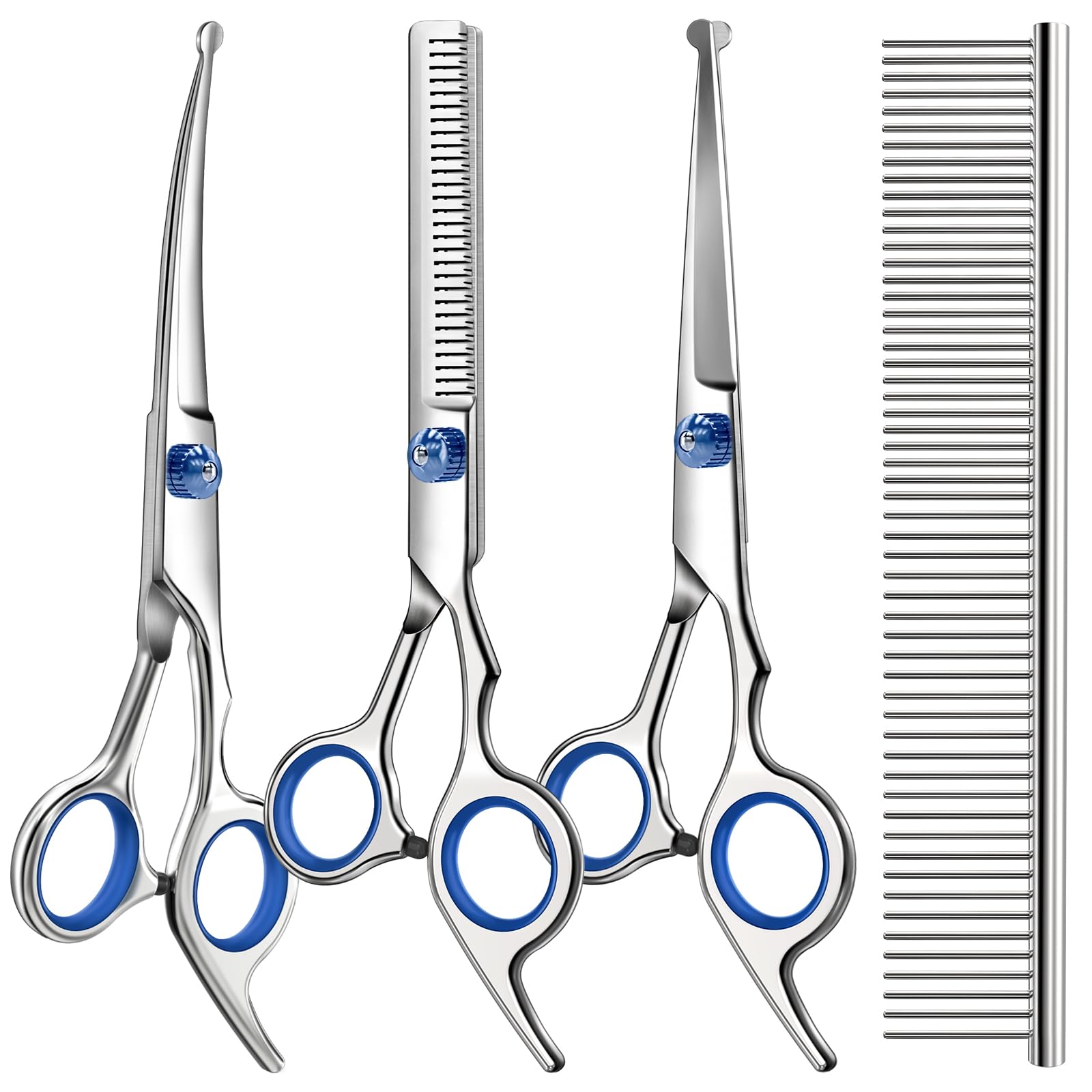 4-in-1 Pet Grooming Scissors Kit