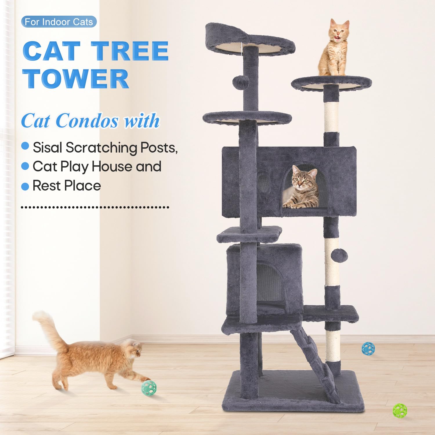 Multi-Level Cat Tree Tower