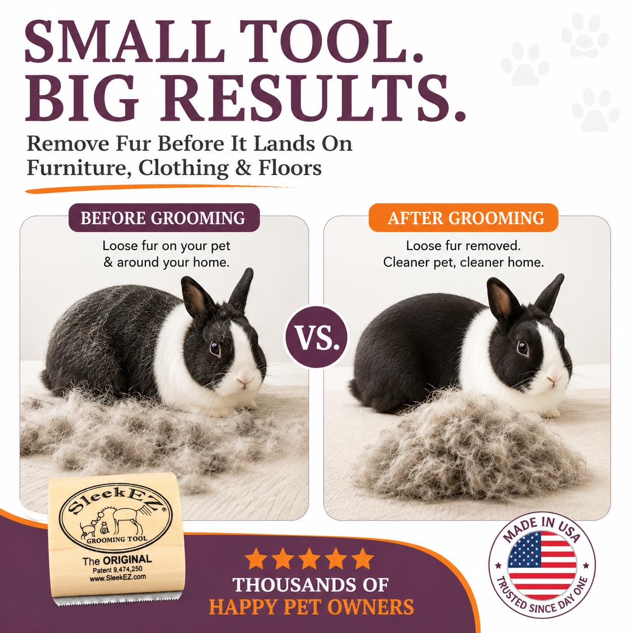 Pet Hair Removal Grooming Brush