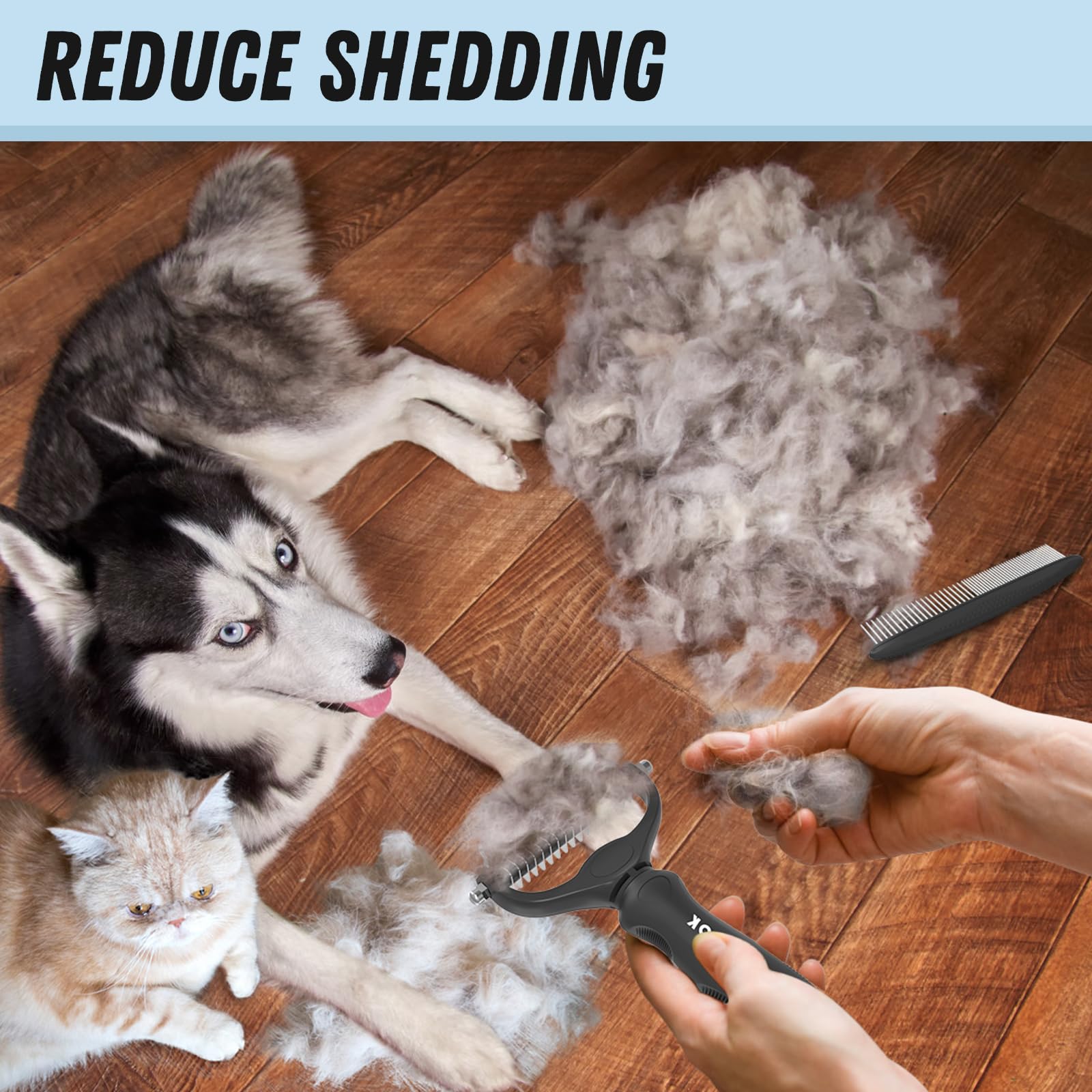 Pet Grooming Brush & Comb Set