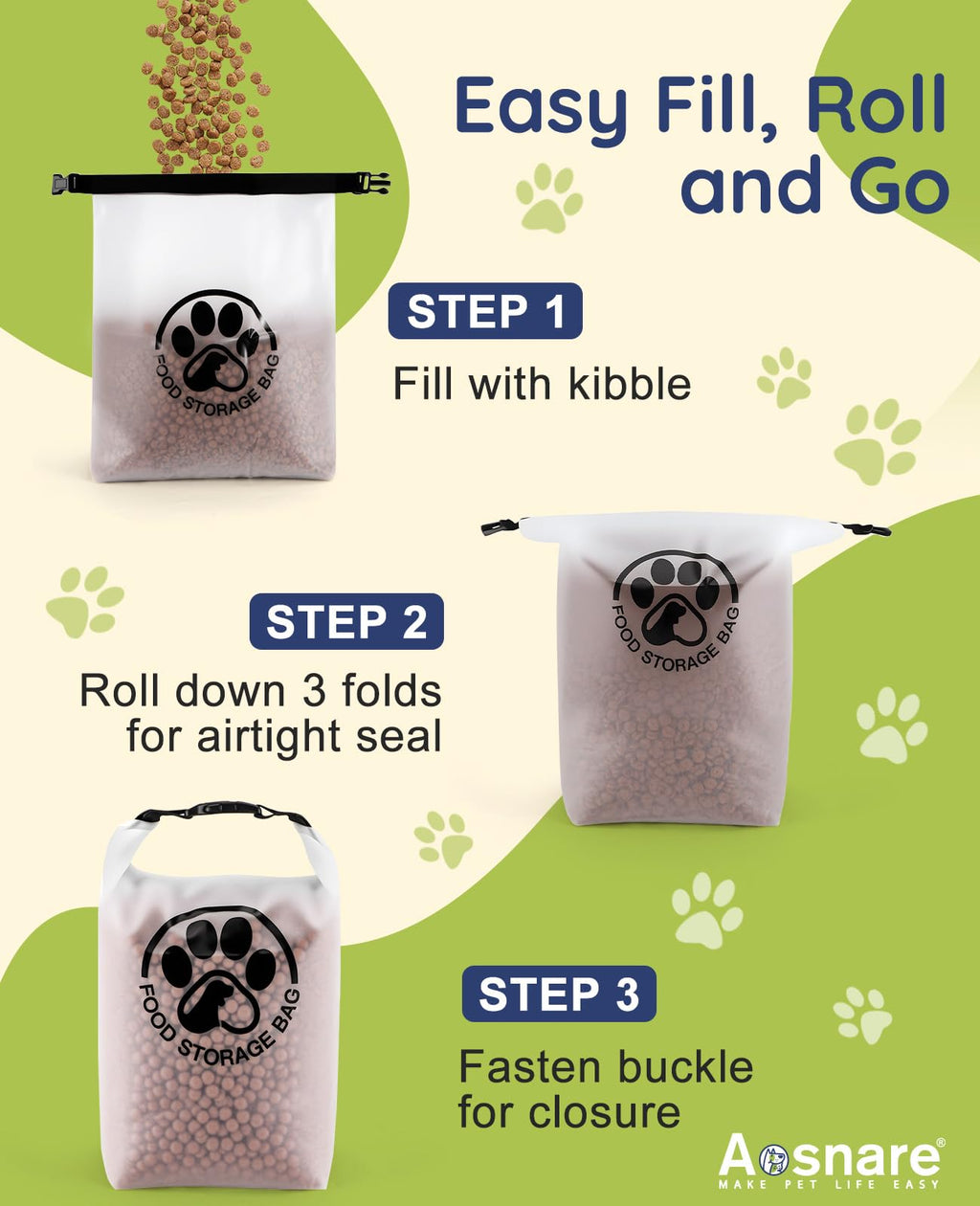 Travel Pet Food Storage Bag