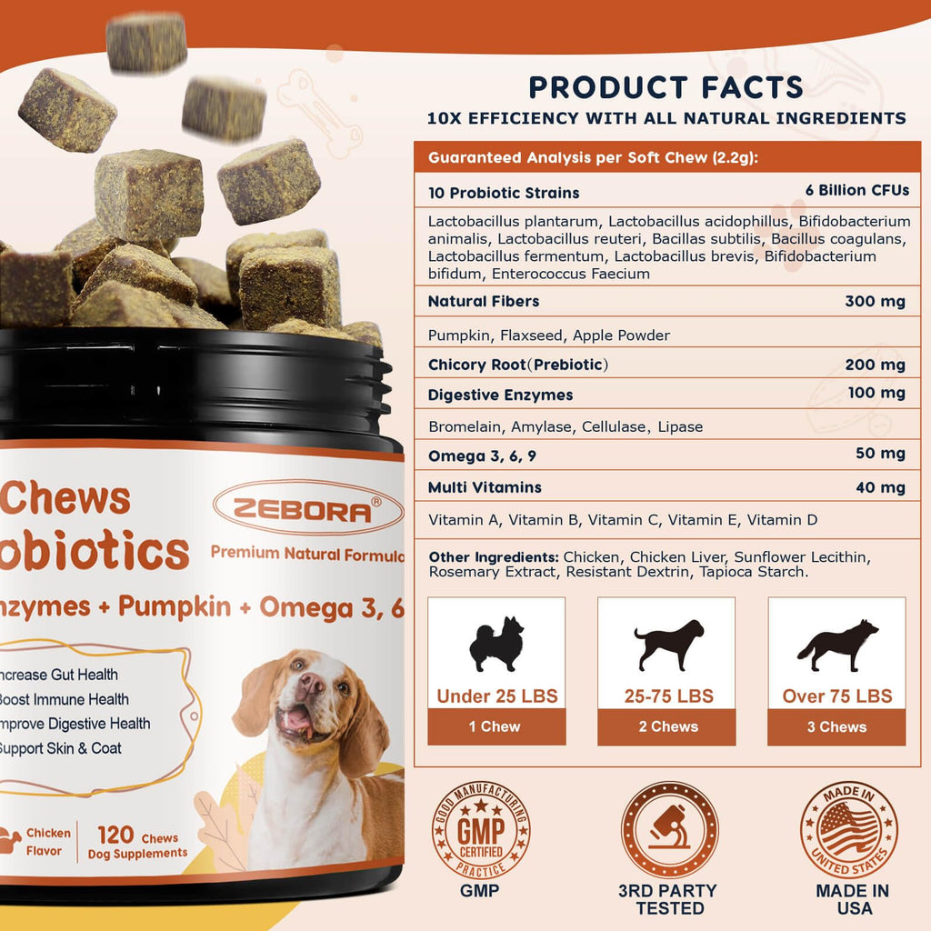 Dog Probiotics with Pumpkin & Fish Oil