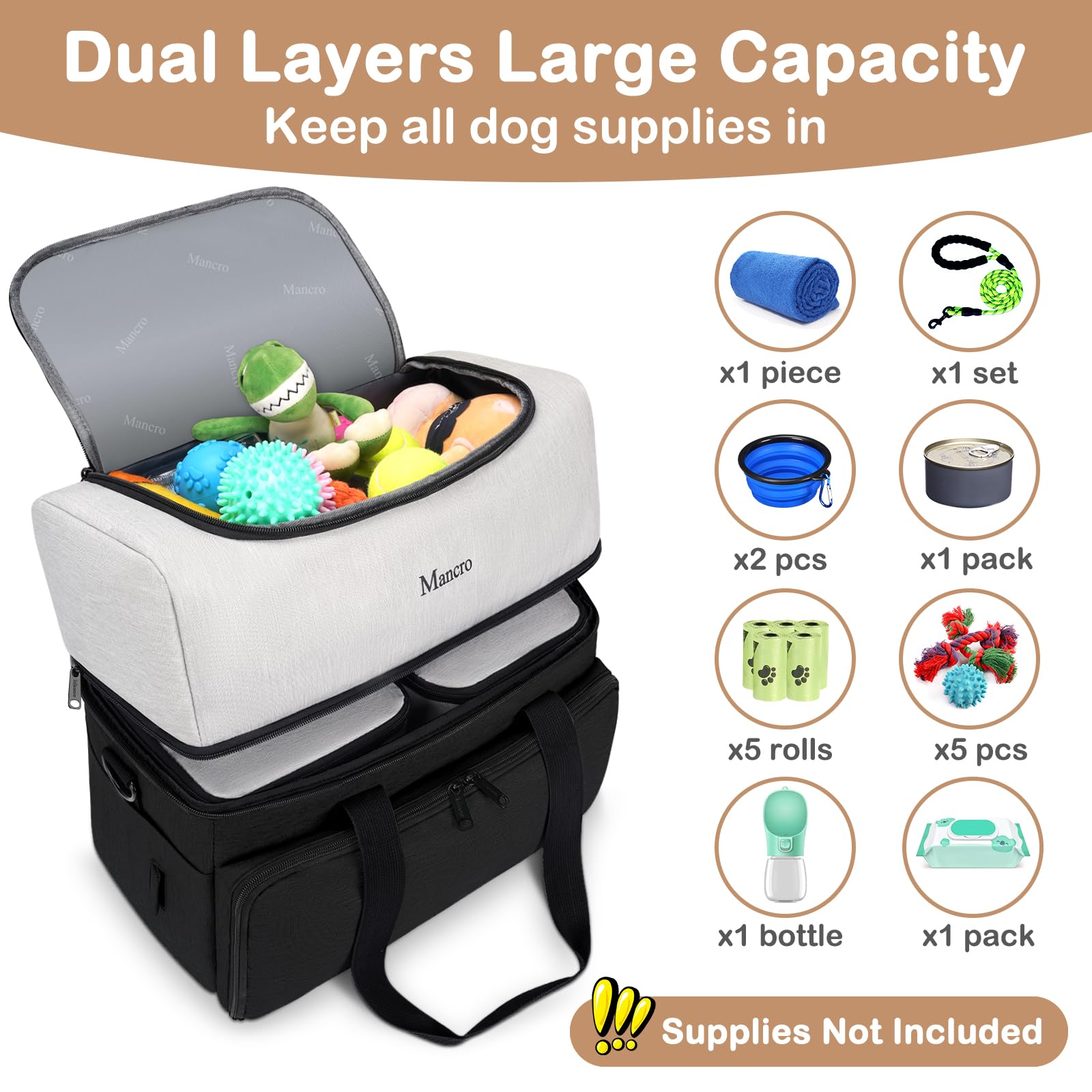 Dual Layer Dog Travel Bag