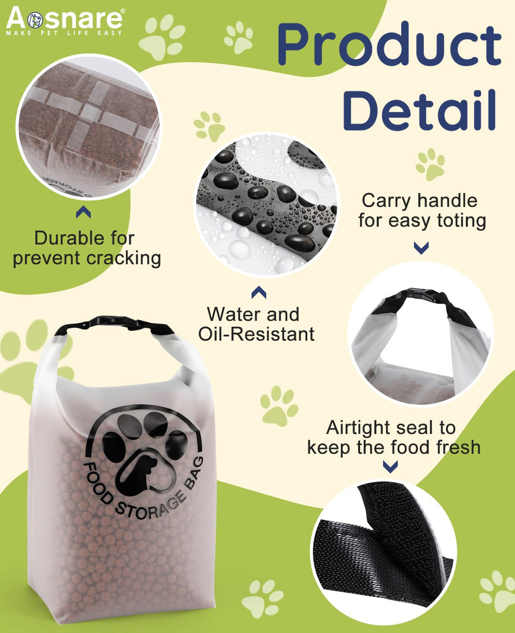 Travel Pet Food Storage Bag