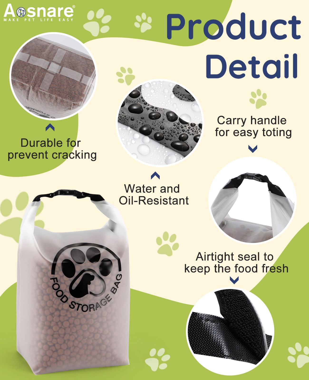 Travel Pet Food Storage Bag