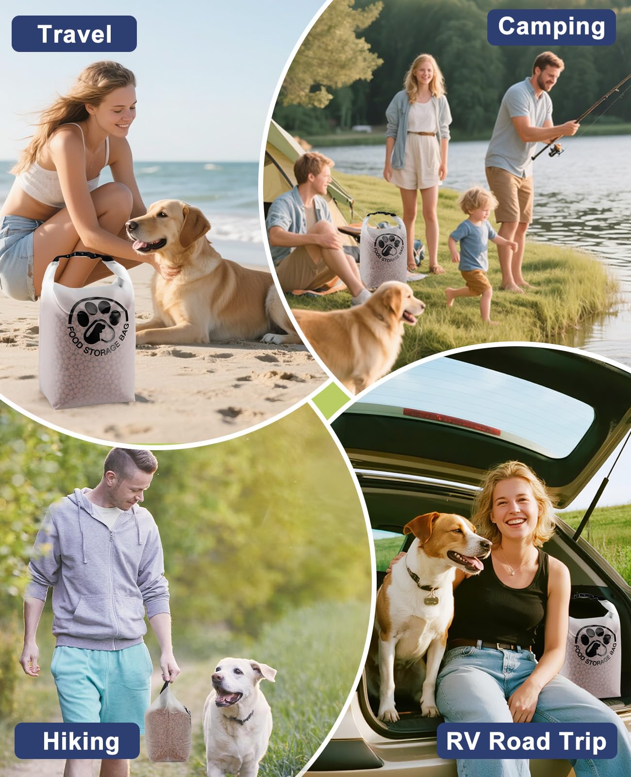 Travel Pet Food Storage Bag