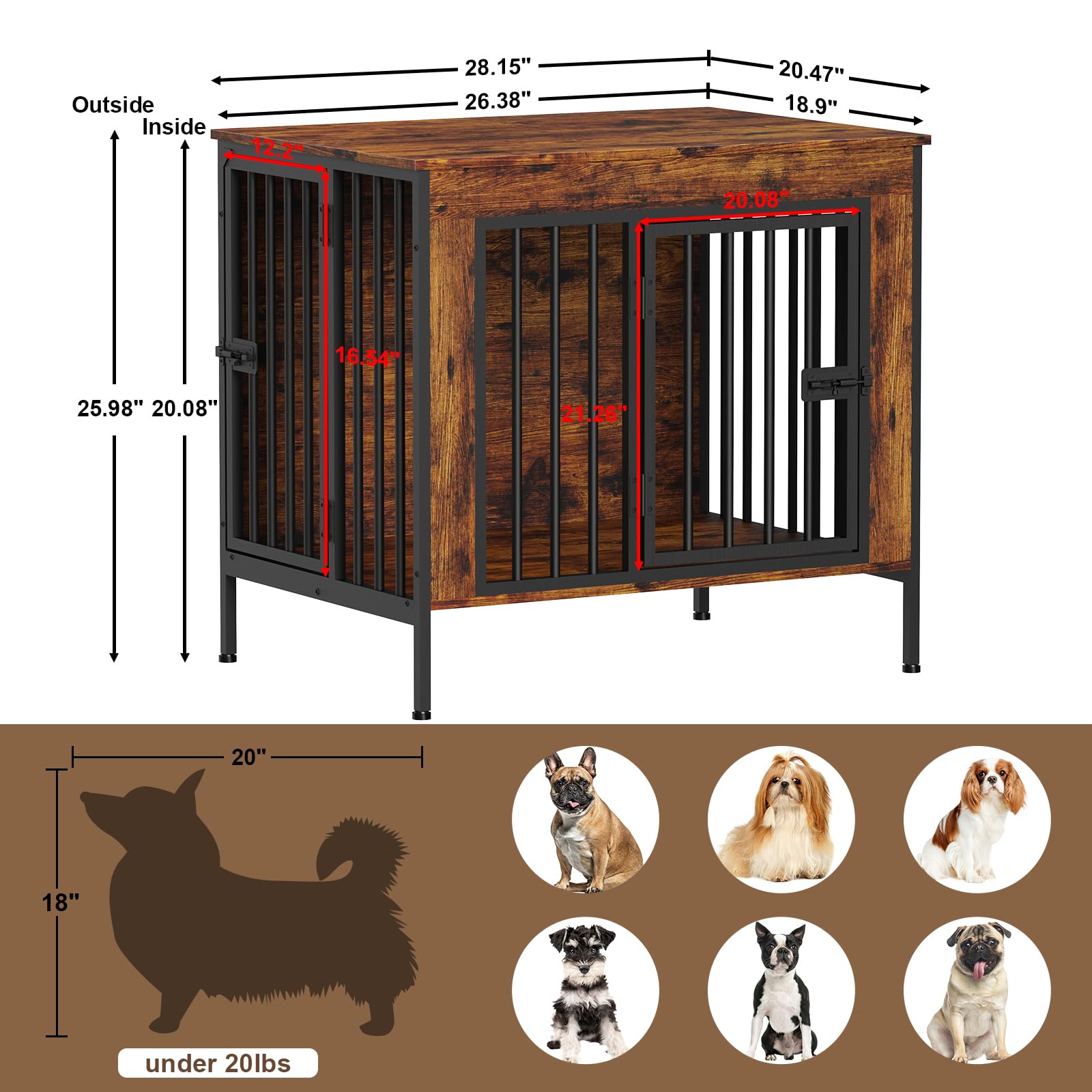 Single & Double Dog Crate Furniture