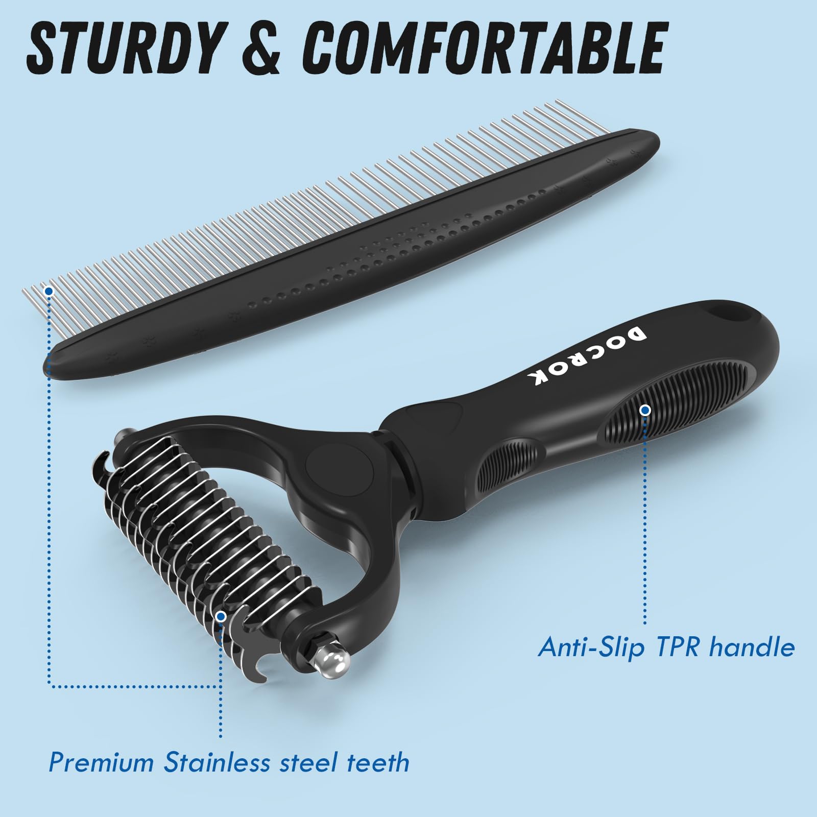 Pet Grooming Brush & Comb Set