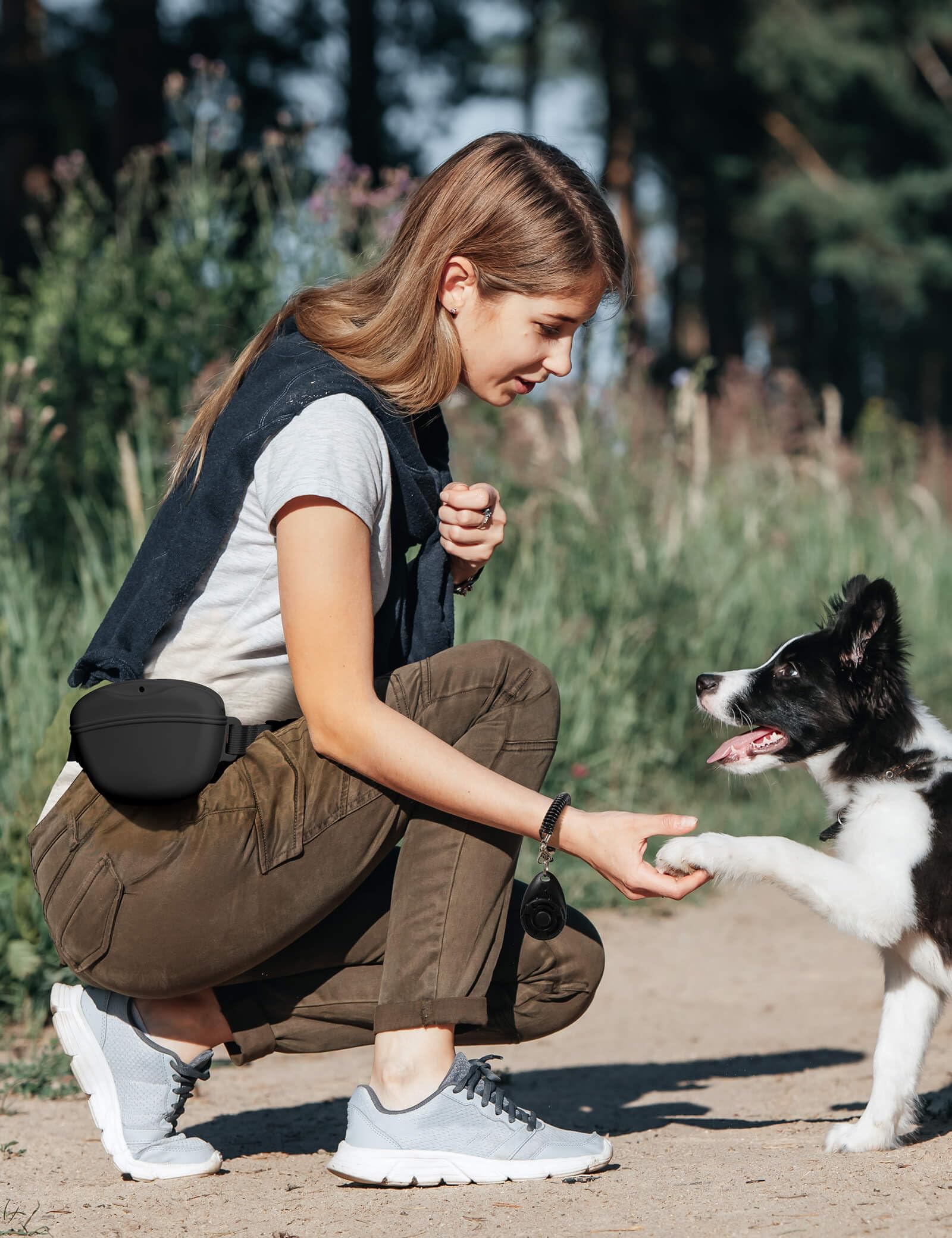 Dog Treat Pouch with Clicker