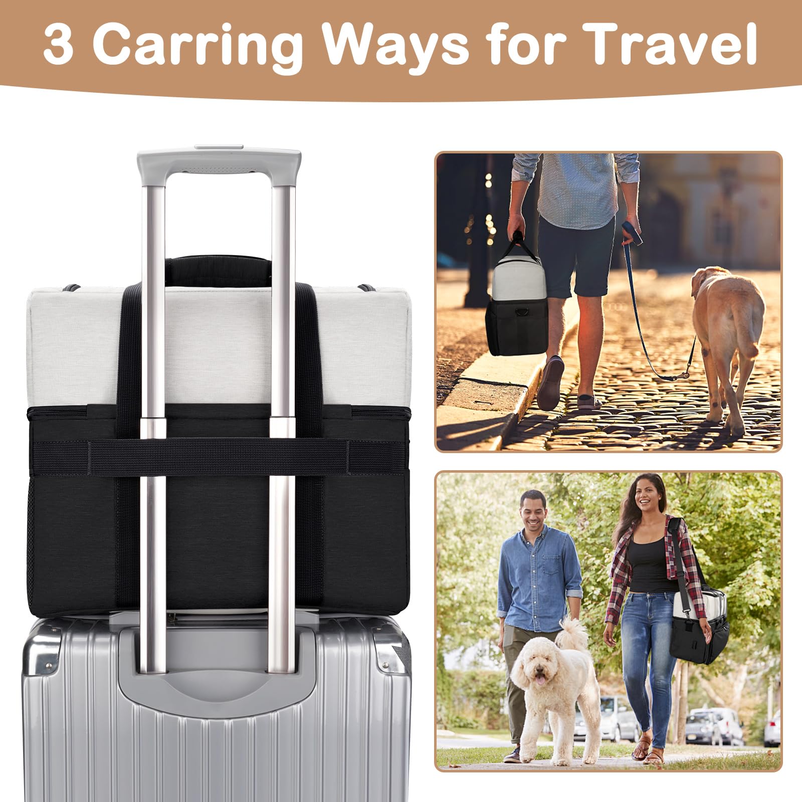 Dual Layer Dog Travel Bag
