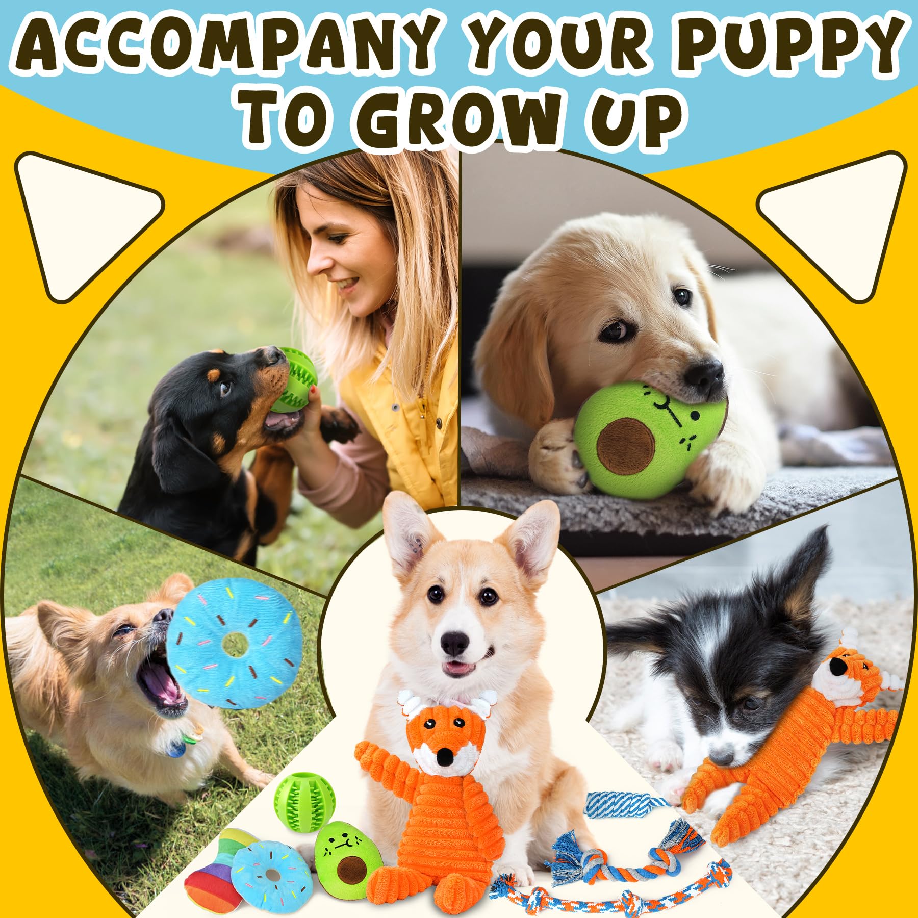 Puppy Teething Toy Set (9 Pack)