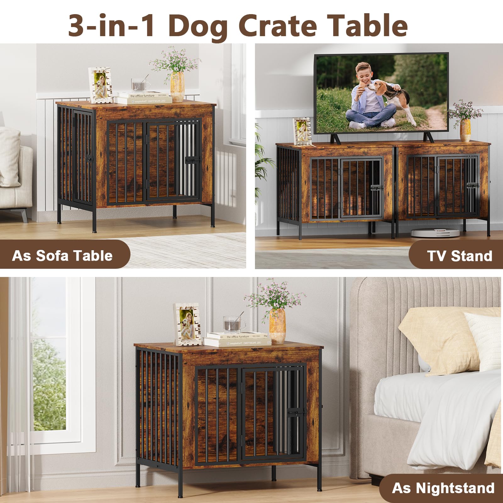 Single & Double Dog Crate Furniture