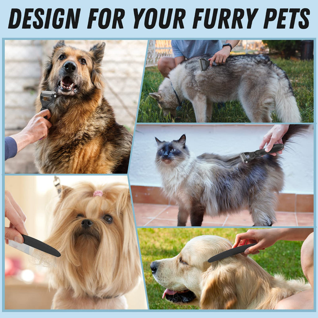 Pet Grooming Brush & Comb Set