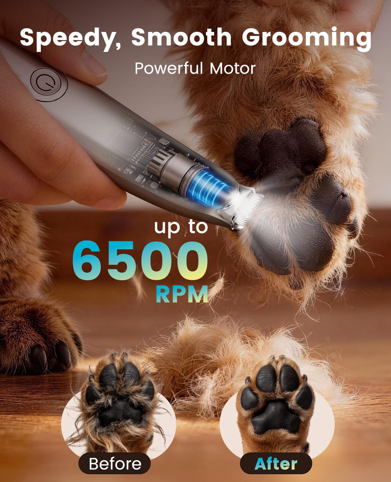 2-Speed LED Pet Paw Trimmer