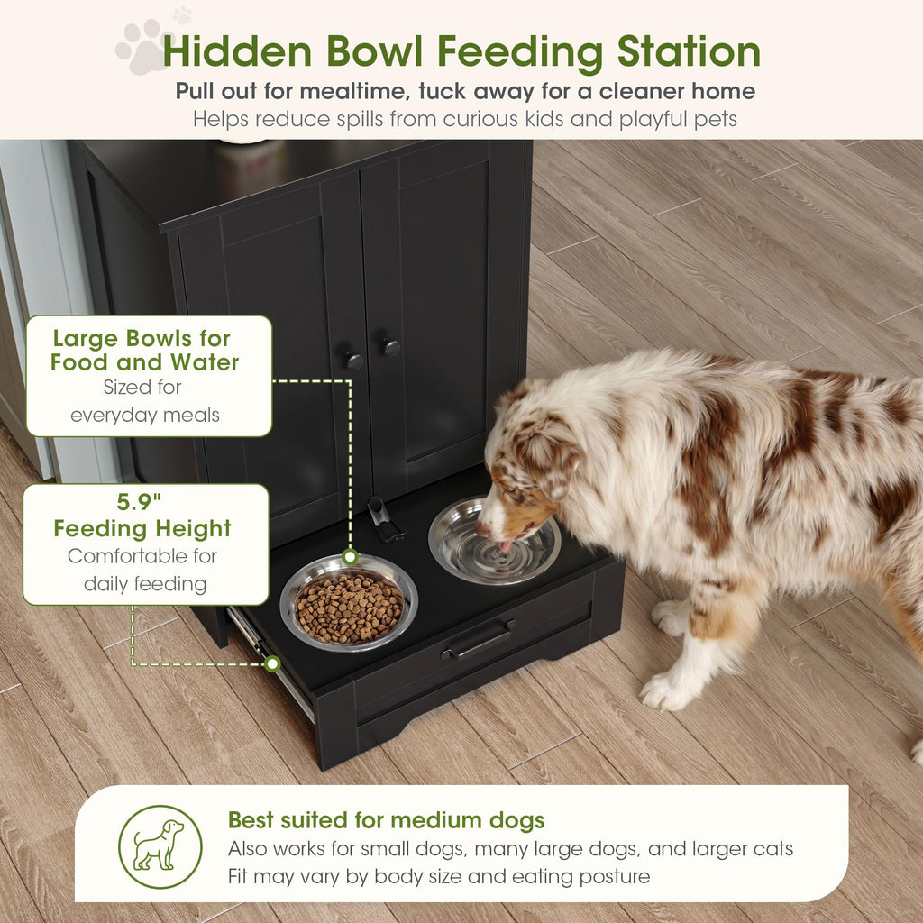 Dog Feeding Station Cabinet