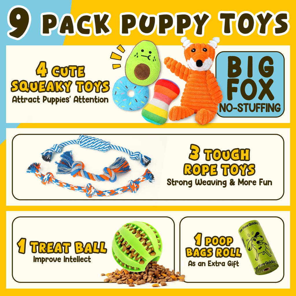 Puppy Teething Toy Set (9 Pack)
